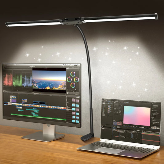 Dual-Head LED Desk Lamp